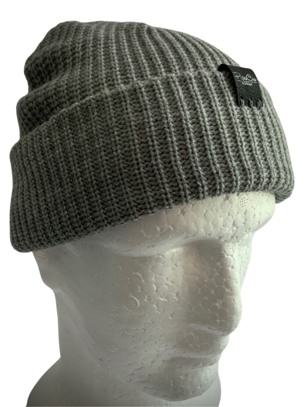 Grey Marle Cable Beanie - Image 2