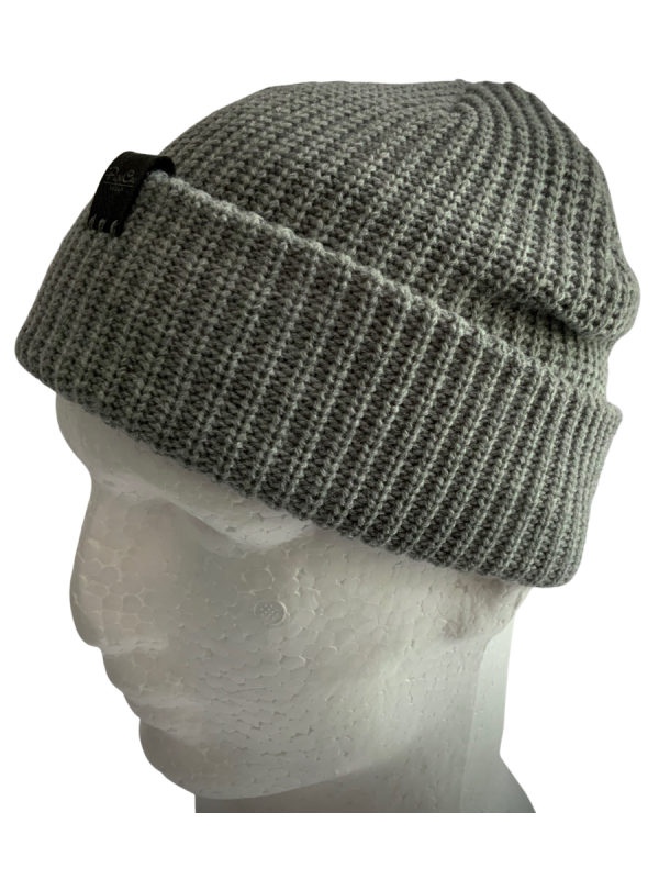 Grey Marle Cable Beanie - Image 3