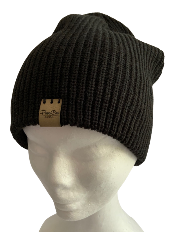 Black Cable Beanie - Image 7
