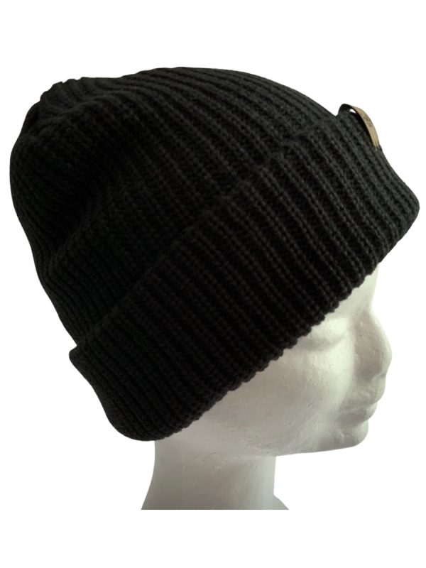 Black Cable Beanie - Image 5