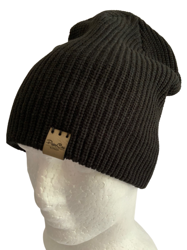 Black Cable Beanie - Image 6