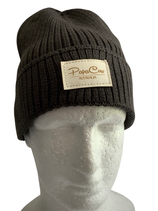 Dark Grey Melange Viral Beanie - Image 3