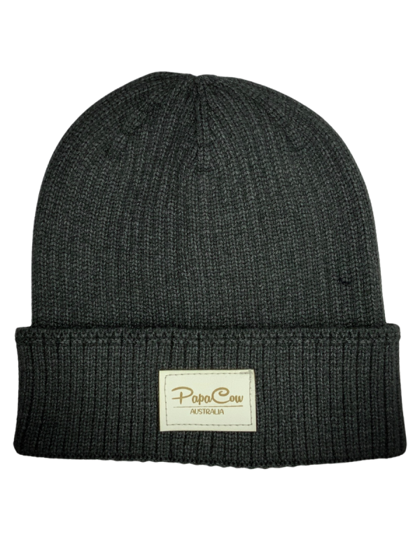 Dark Grey Melange Viral Beanie - Image 4