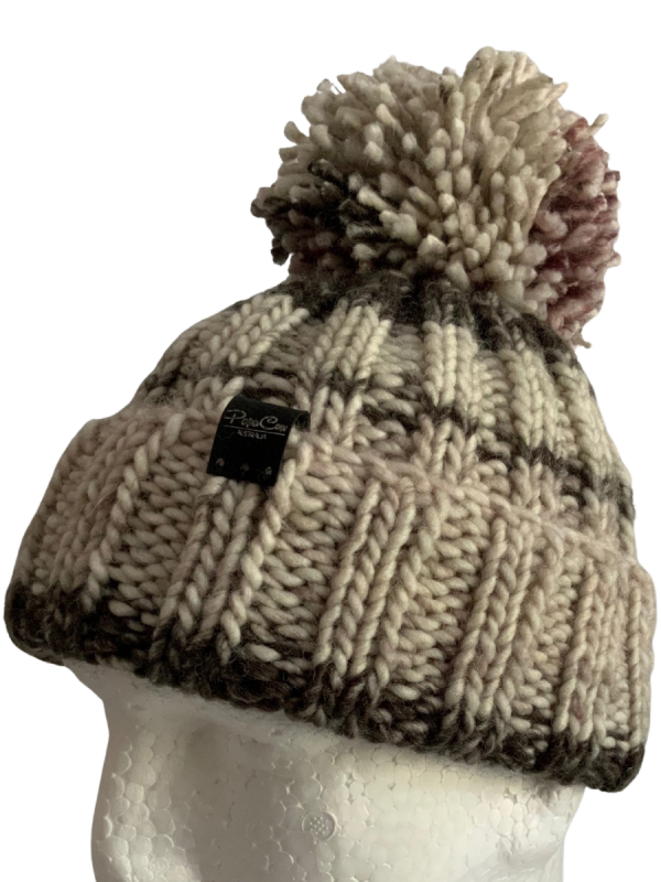 Rosy Brown Ribbed Beanie - Image 2