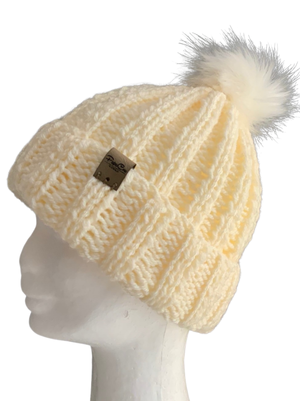Egg Shell Ribbed Beanie - Image 2