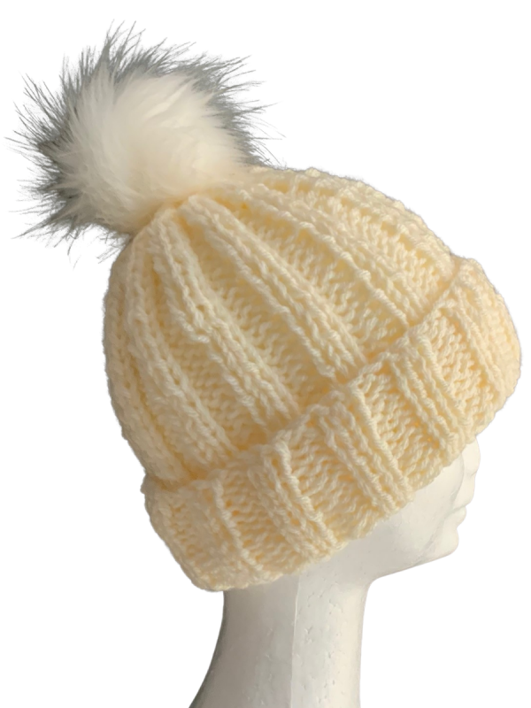 Egg Shell Ribbed Beanie - Image 3