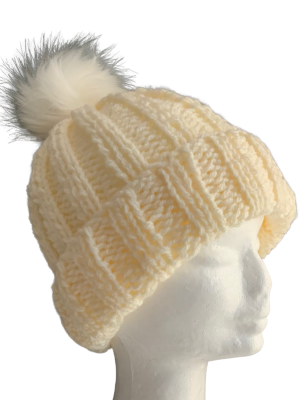 Egg Shell Ribbed Beanie - Image 4