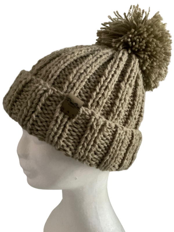 Tortilla Pom Pom Ribbed Beanie