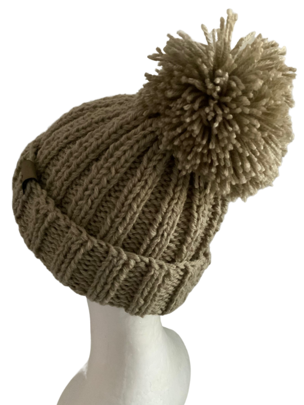 Tortilla Pom Pom Ribbed Beanie - Image 2