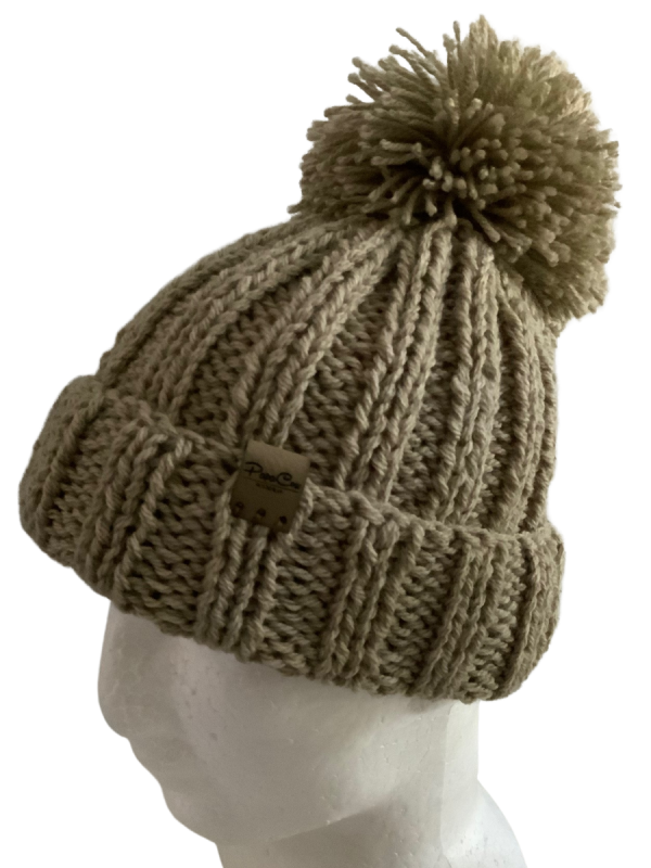 Tortilla Pom Pom Ribbed Beanie - Image 3
