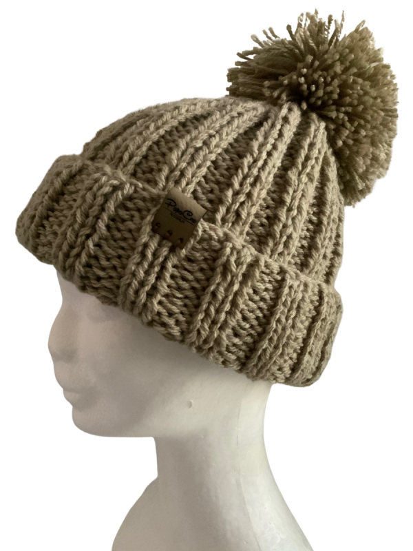 Tortilla Pom Pom Ribbed Beanie - Image 4