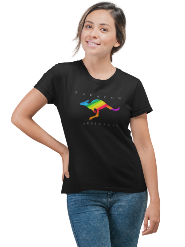 Women's Graphic T-Shirt - RAINBOW ROO - Image 3