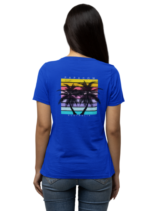 Women's Graphic T-Shirt - SUMMER PALMS (back print)