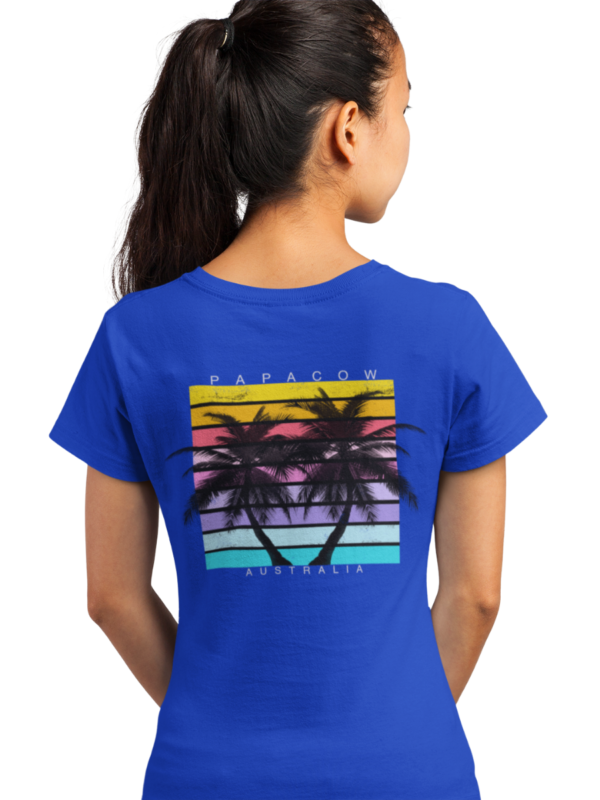 Women's Graphic T-Shirt - SUMMER PALMS (back print) - Image 3