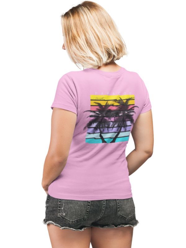 Women's Graphic T-Shirt - SUMMER PALMS (back print) - Image 8