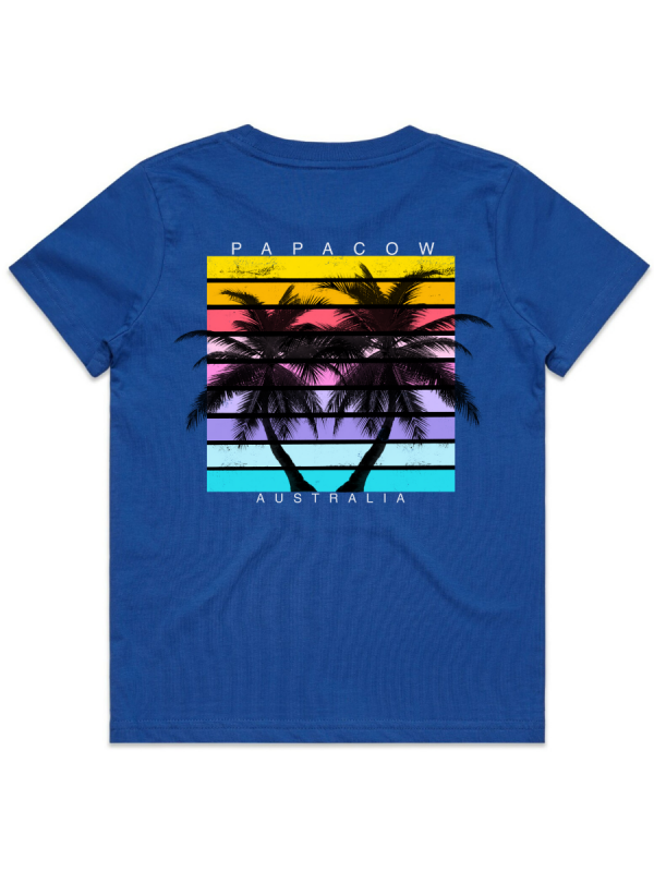 Youth T-Shirt - SUMMER PALMS (back print) - Image 2