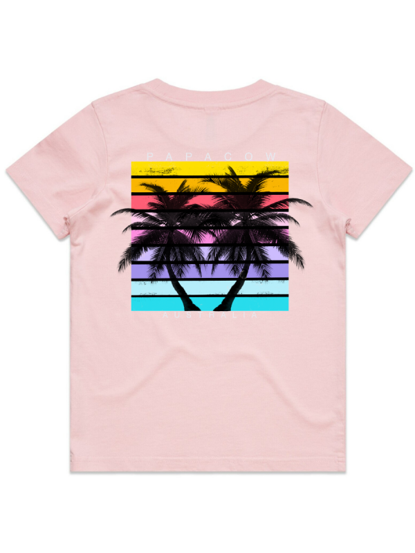 Youth T-Shirt - SUMMER PALMS (back print) - Image 4