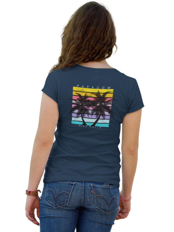 Women's Graphic T-Shirt - SUMMER PALMS (back print) - Image 5
