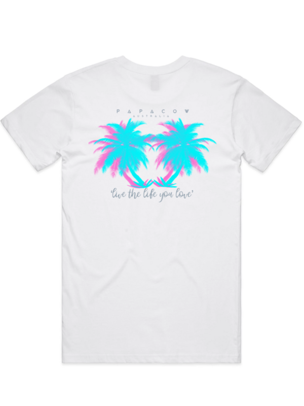 Women's Graphic T-Shirt - HEAVENLY PALMS (back print)