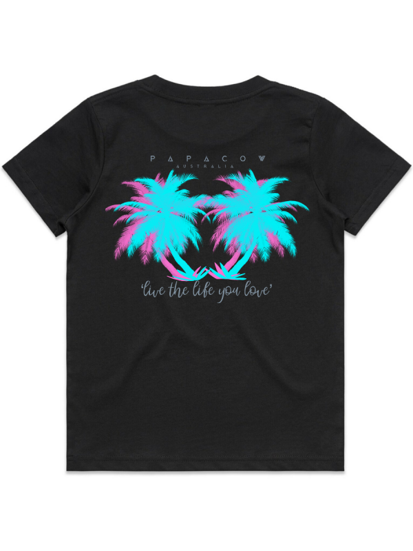 Youth T-Shirt - HEAVENLY PALMS (back print) - Image 3