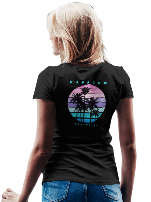 Women's Graphic T-Shirt - WINTRY PALMS (back print) - Image 2