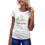 Women's Graphic T-Shirt - BLINDING RAINBOW - Image 2