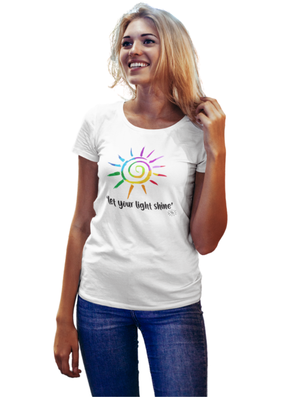 Women's Graphic T-Shirt - BLINDING RAINBOW - Image 2