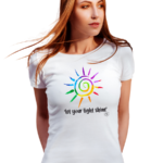 Women's Graphic T-Shirt - BLINDING RAINBOW - Image 3