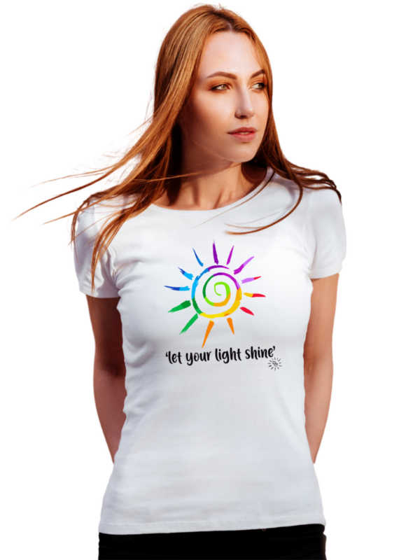 Women's Graphic T-Shirt - BLINDING RAINBOW - Image 3