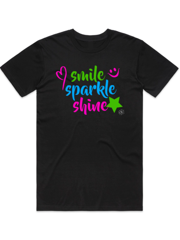 Women's Graphic T-Shirt - SMILE SPARKLE SHINE - Image 3