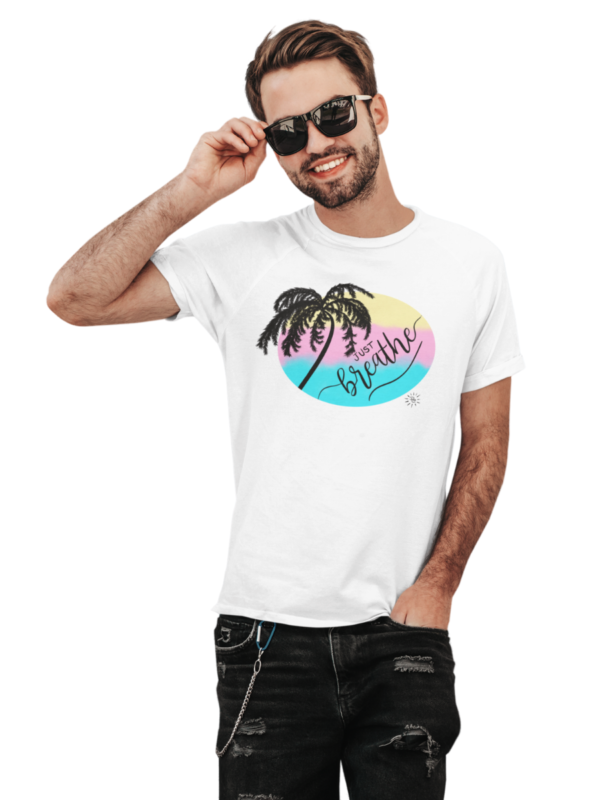 Men's Graphic T-Shirt - JUST BREATHE - Image 3