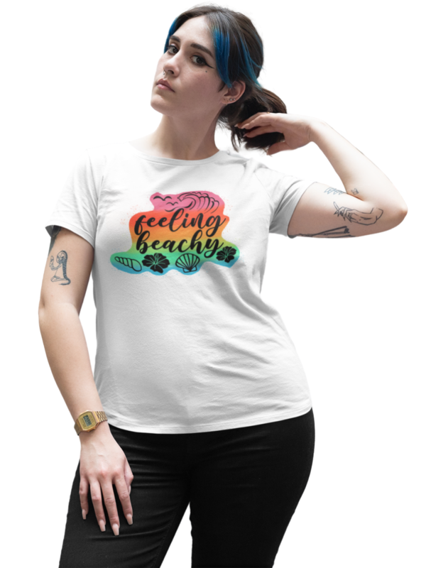 Women's Graphic T-Shirt - FEELING BEACHY - Image 4