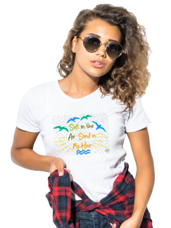 Women's Graphic T-Shirt - BEACH HAIR - Image 5