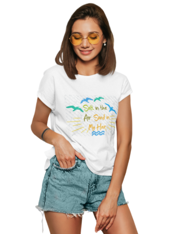 Women's Graphic T-Shirt - BEACH HAIR - Image 4