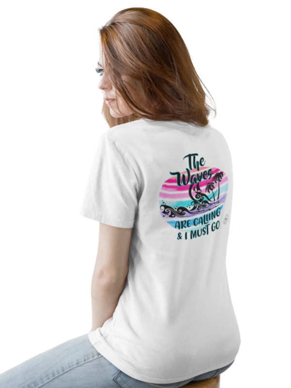Women's Graphic T-Shirt - CALLING WAVES (back print) - Image 4
