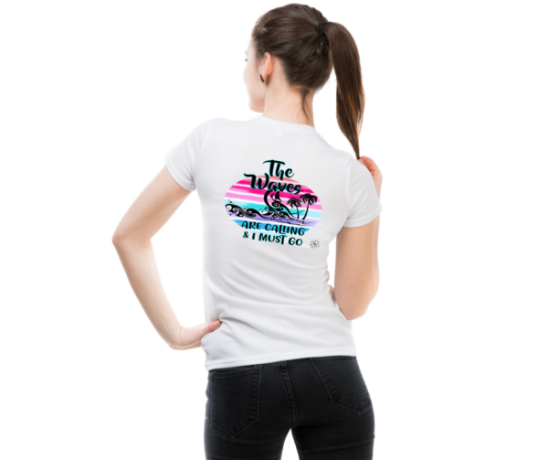 Women's Graphic T-Shirt - CALLING WAVES (back print) - Image 2