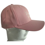 FLEXFIT Perma Curve Baseball Cap - Baby Pink, White Embroidery - Image 3