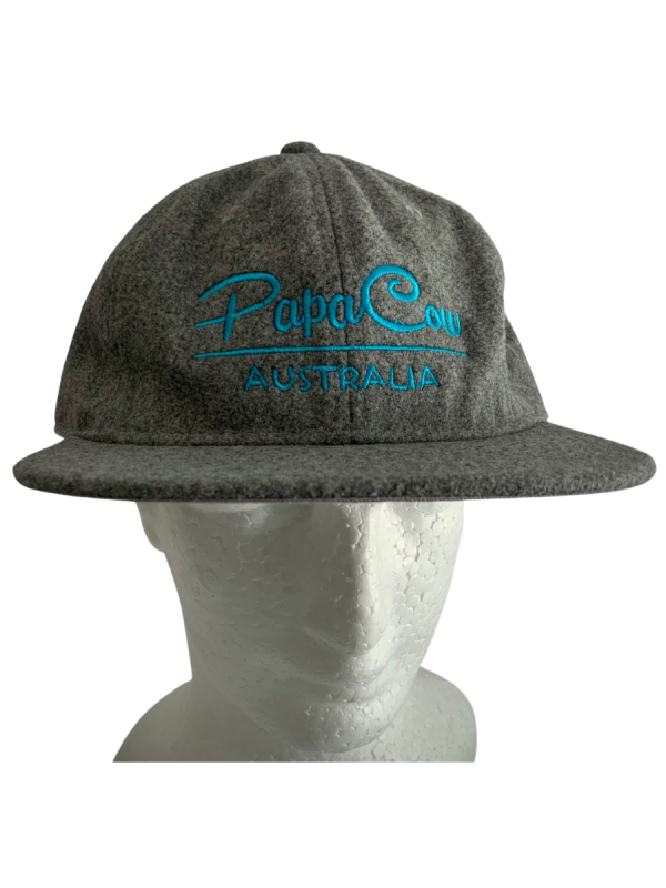 Bates Cap - Grey, Turquoise Embroidery - Image 2