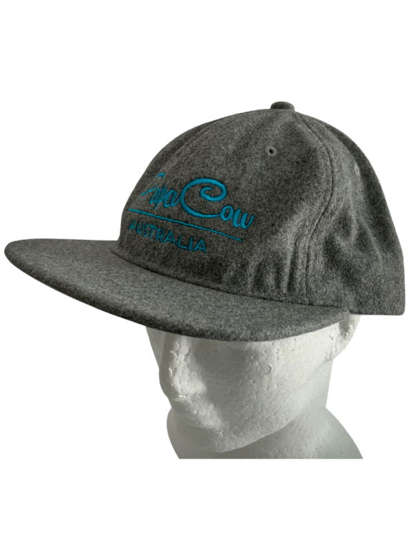 Bates Cap - Grey, Turquoise Embroidery - Image 3