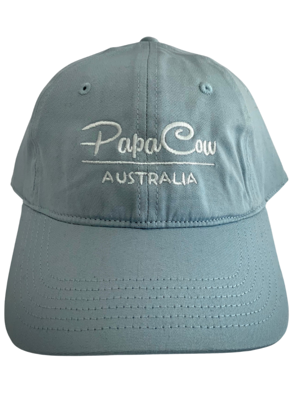 Davie Cap - Pale Blue, White Embroidery