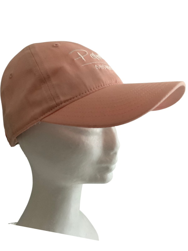 Davie Cap - Pale Pink, White Embroidery