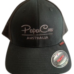 FLEXFIT Trucker Mesh Back - Black, Charcoal Embroidery - Image 2