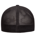 FLEXFIT Trucker Mesh Back - Black, Charcoal Embroidery - Image 3