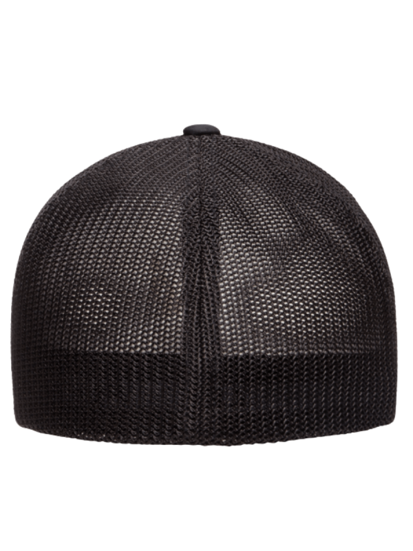 FLEXFIT Trucker Mesh Back - Black, Charcoal Embroidery - Image 3