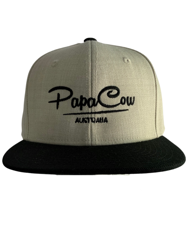 Frack Snapback Cap - Bone/Black, Black Embroidery - Image 2