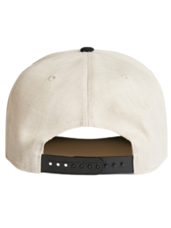 Frack Snapback Cap - Bone/Black, Black Embroidery - Image 3