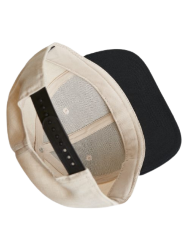 Frack Snapback Cap - Bone/Black, Black Embroidery - Image 4