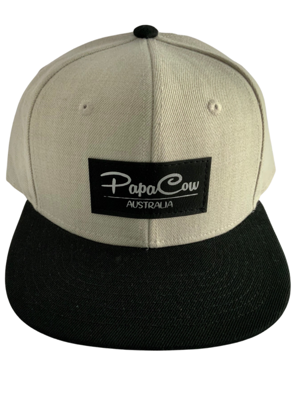 Frack Snapback Cap - Bone/Black, Black & Silver Tag - Image 5
