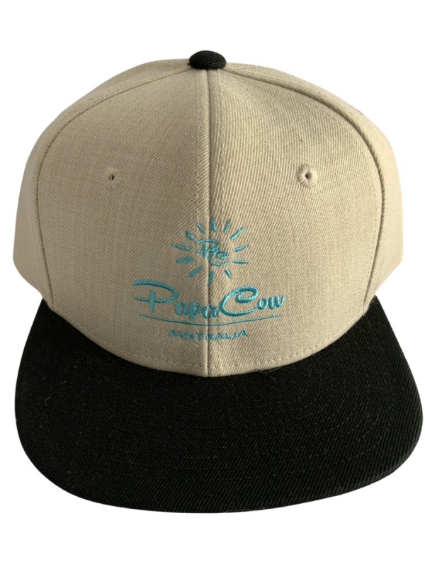 Frack Snapback Cap - Bone/Black, Blue Embroidery - Image 4