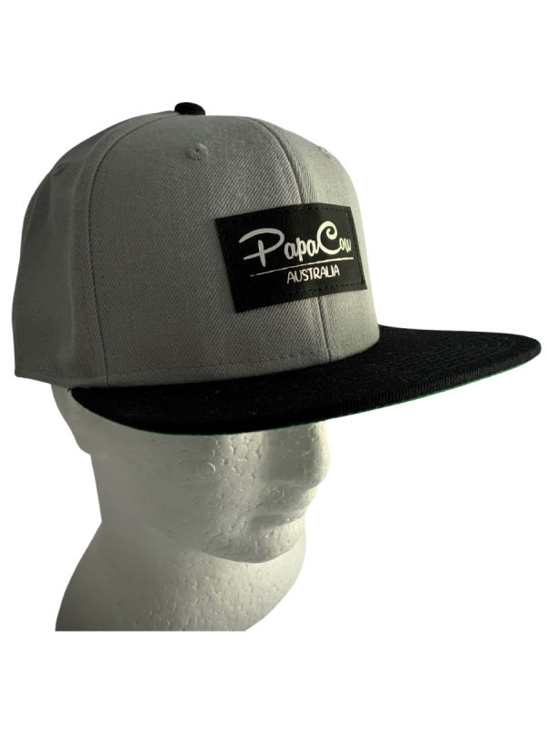 Frack Snapback Cap - Grey/Black, Black & Silver Tag
